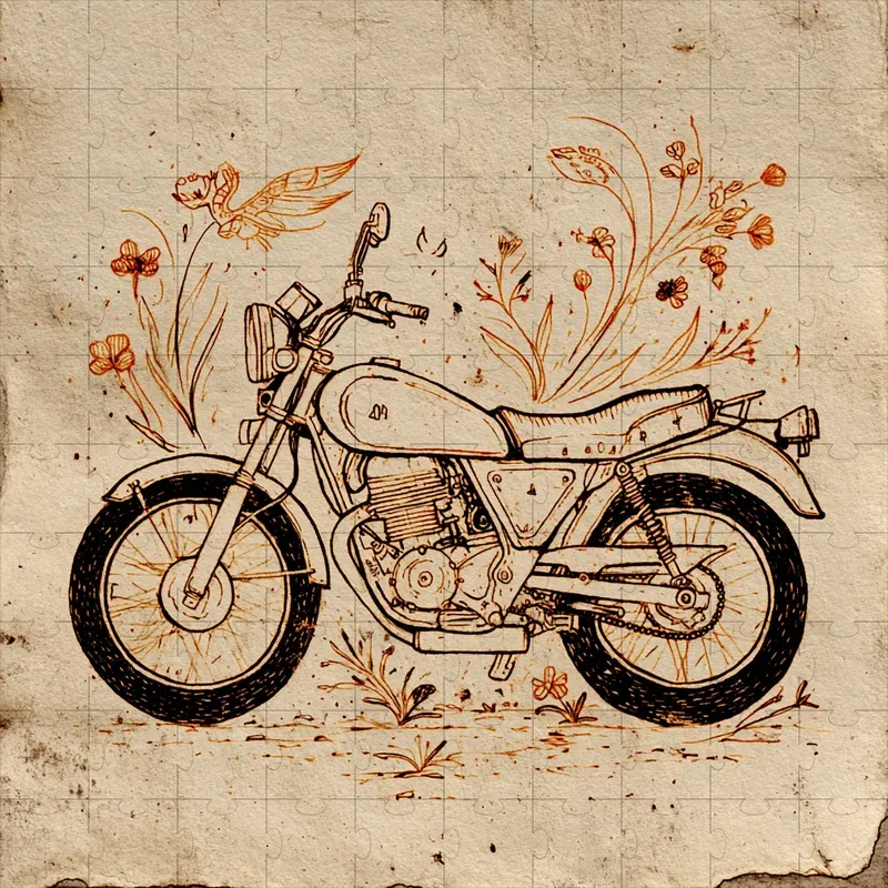 Sepia Ink Parchment Folk Storybooks