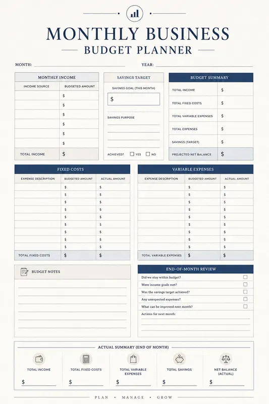 Business Planner Templates