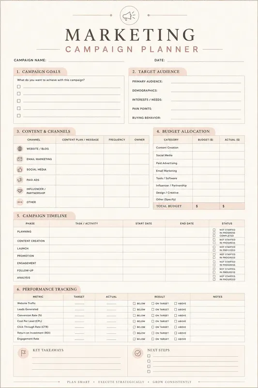 Business Planner Templates