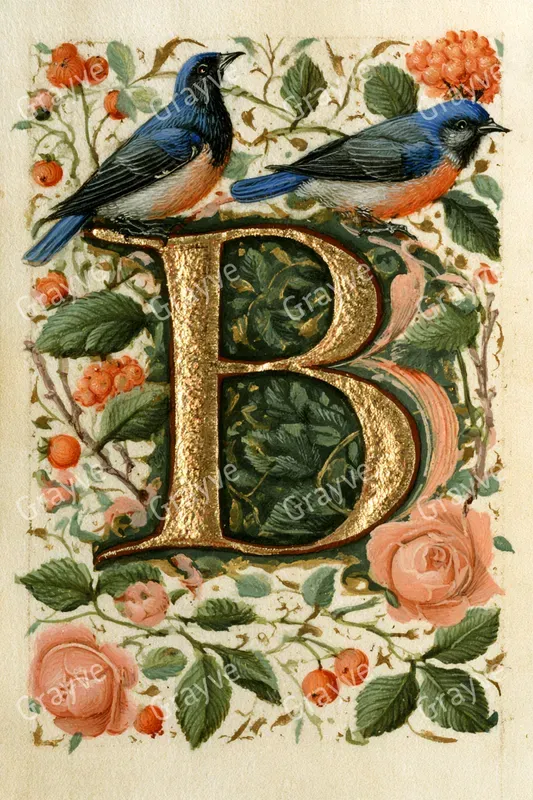 Illuminated Manuscript Initials