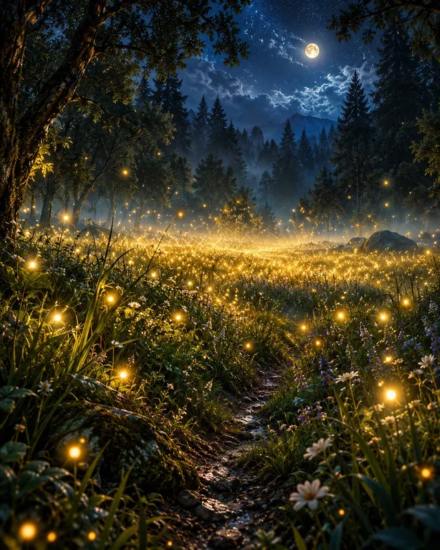 Bioluminescent Forest Nights