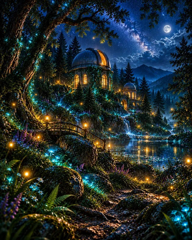 Bioluminescent Forest Nights