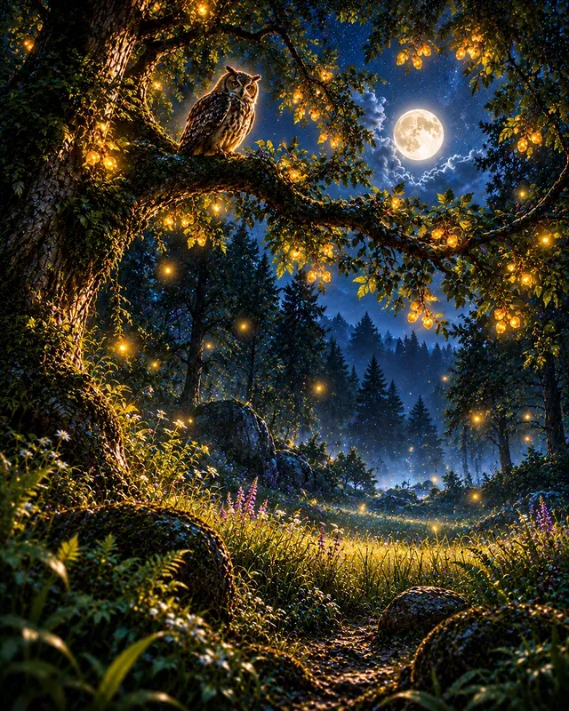 Bioluminescent Forest Nights