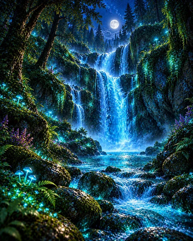 Bioluminescent Forest Nights