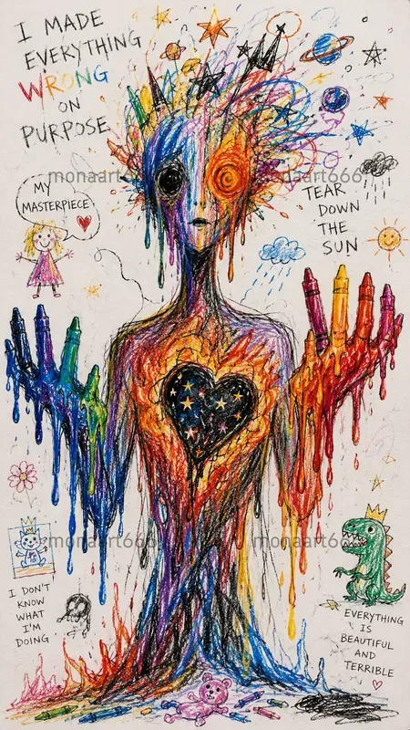 The Naive Crayon Divinities
