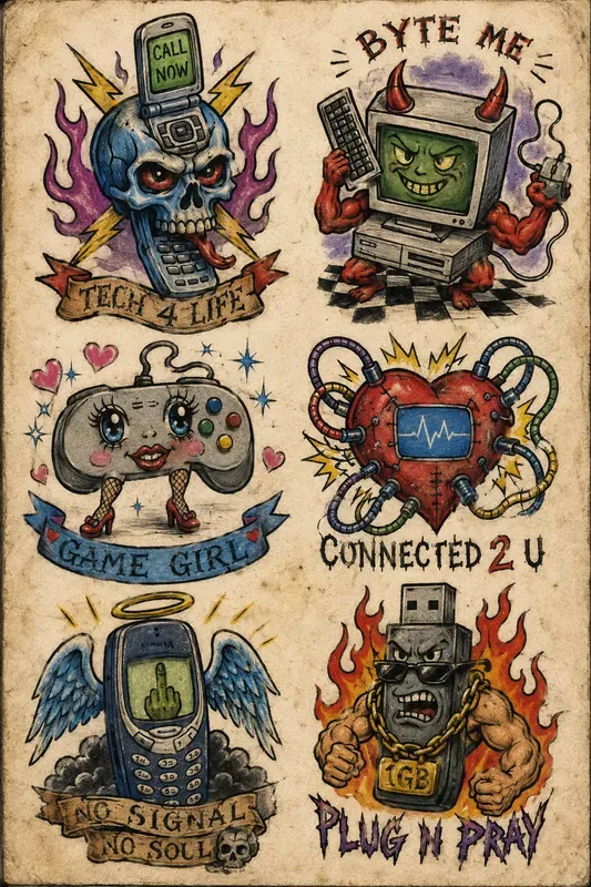 Intentionally Awful Flash Tattoos