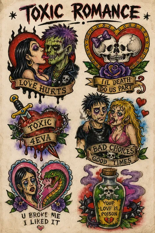 Intentionally Awful Flash Tattoos
