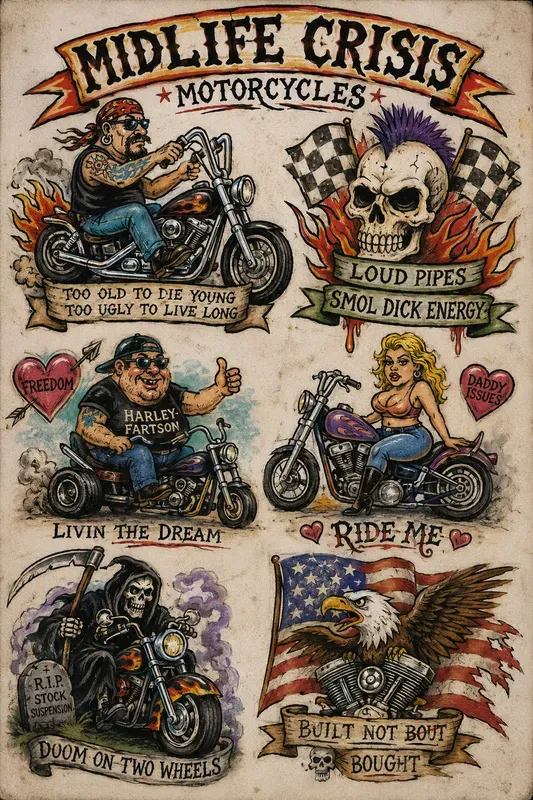Intentionally Awful Flash Tattoos