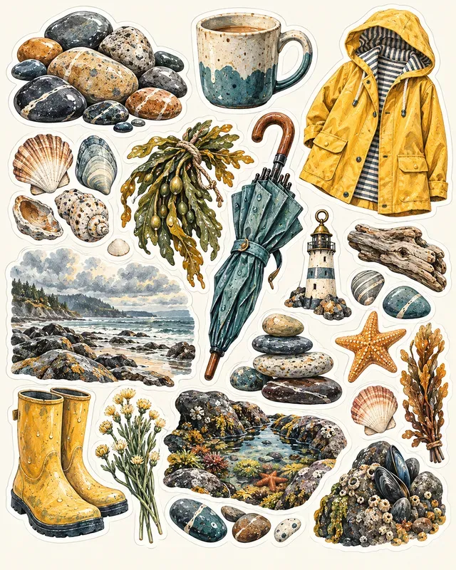 Coastal Field Notes Stickers