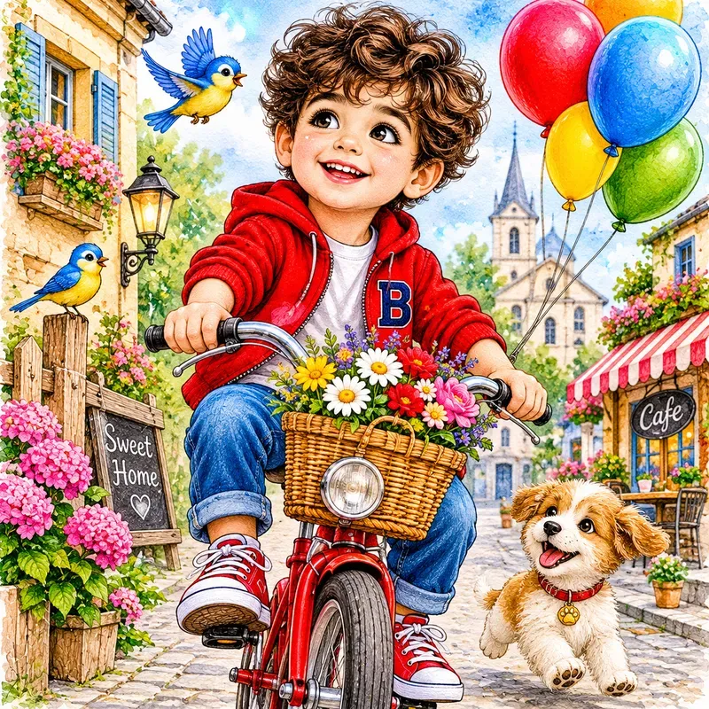 Pencil Sketch Watercolor 3D Art