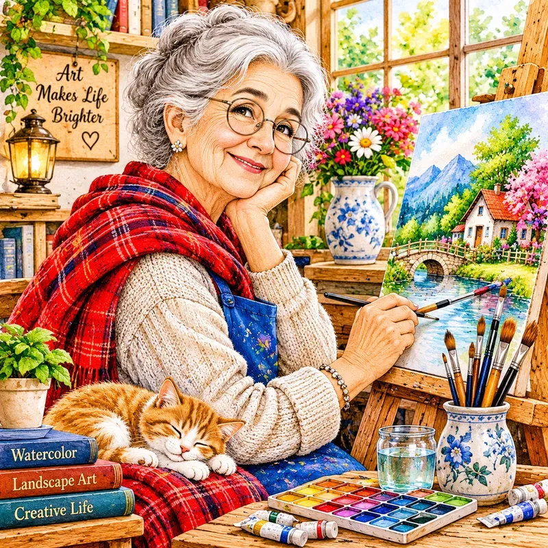 Pencil Sketch Watercolor 3D Art