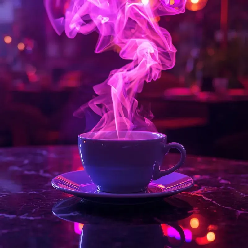 Neon Coffee Smoke
