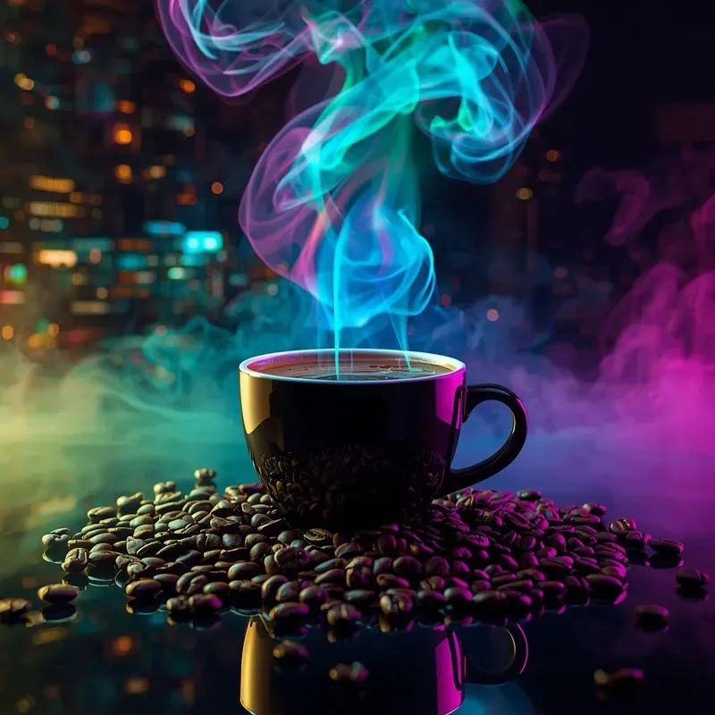 Neon Coffee Smoke