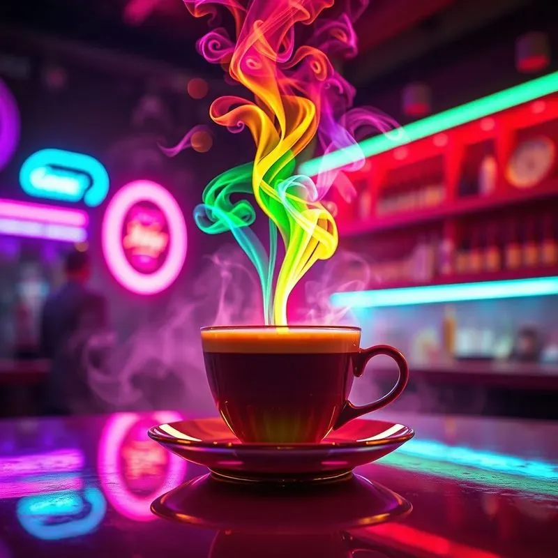 Neon Coffee Smoke