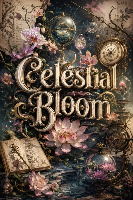 Alchemical 3D Typography Gardens