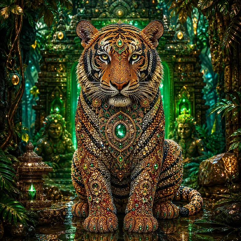 Luxury Gemstone Mosaic Art