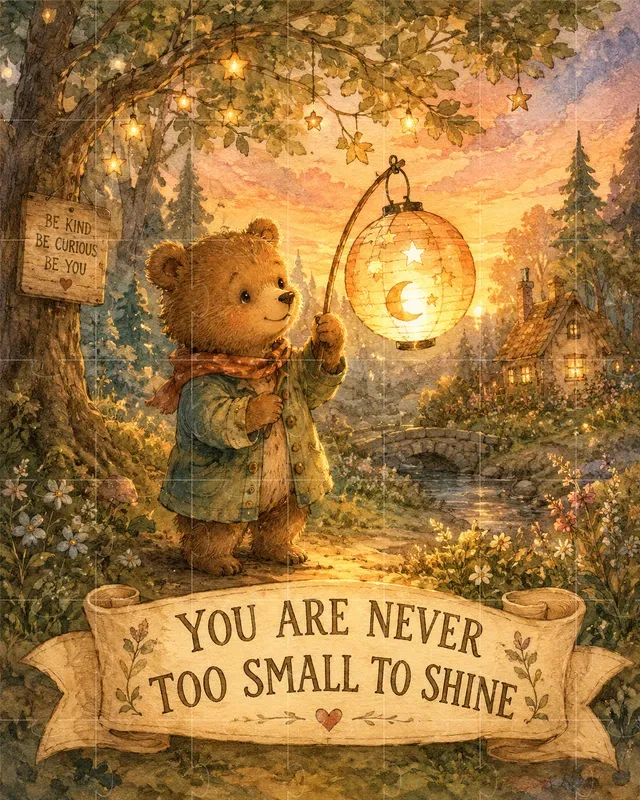 Nostalgic Storybook Wisdom Art