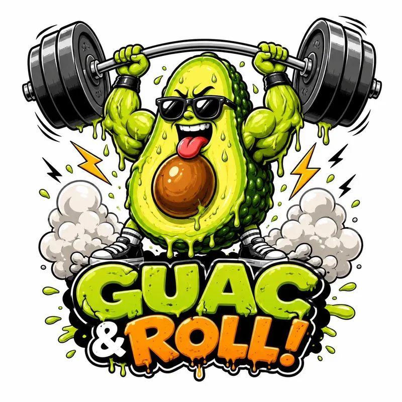Cartoon Gym Mascot Sticker Generator