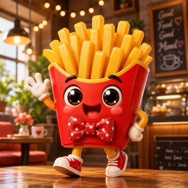 Ultra Cute 3D Food Mascot Generator