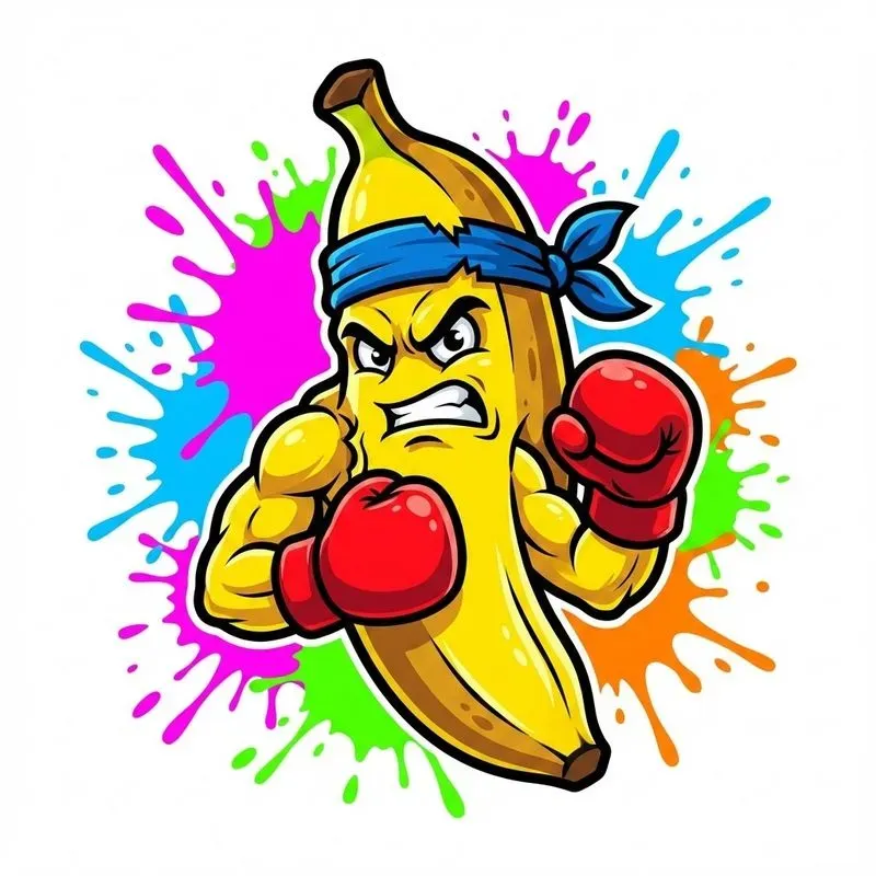Bold Cartoon Fruit Mascots With Neon