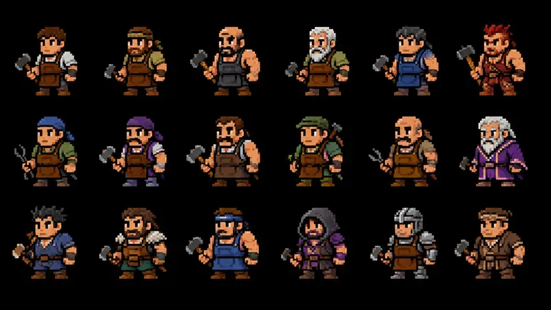 8bit RPG Npc Sprite Sheet Generator