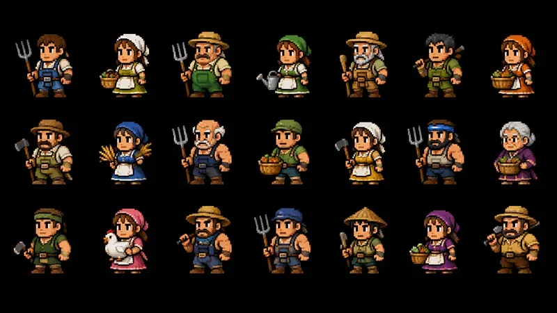 8bit RPG Npc Sprite Sheet Generator