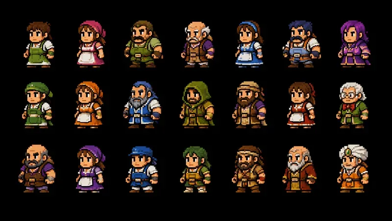 8bit RPG Npc Sprite Sheet Generator