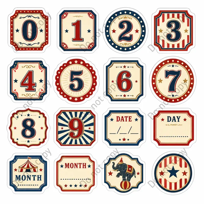 Ledger Number Sticker Sheets