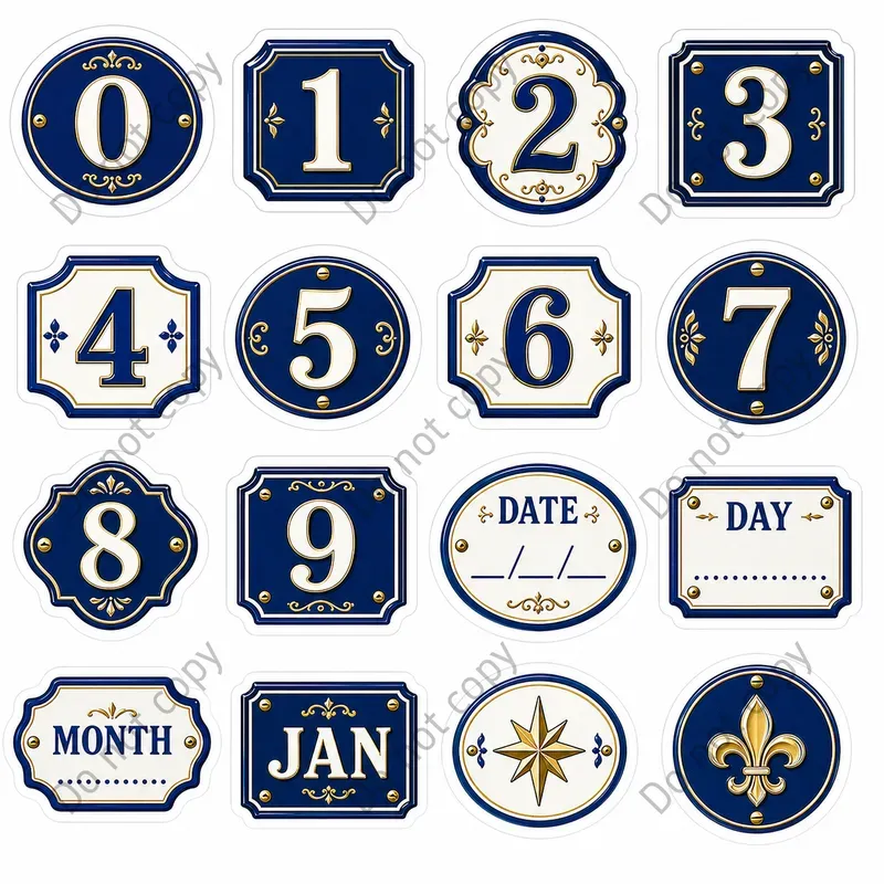 Ledger Number Sticker Sheets