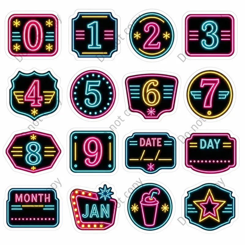 Ledger Number Sticker Sheets