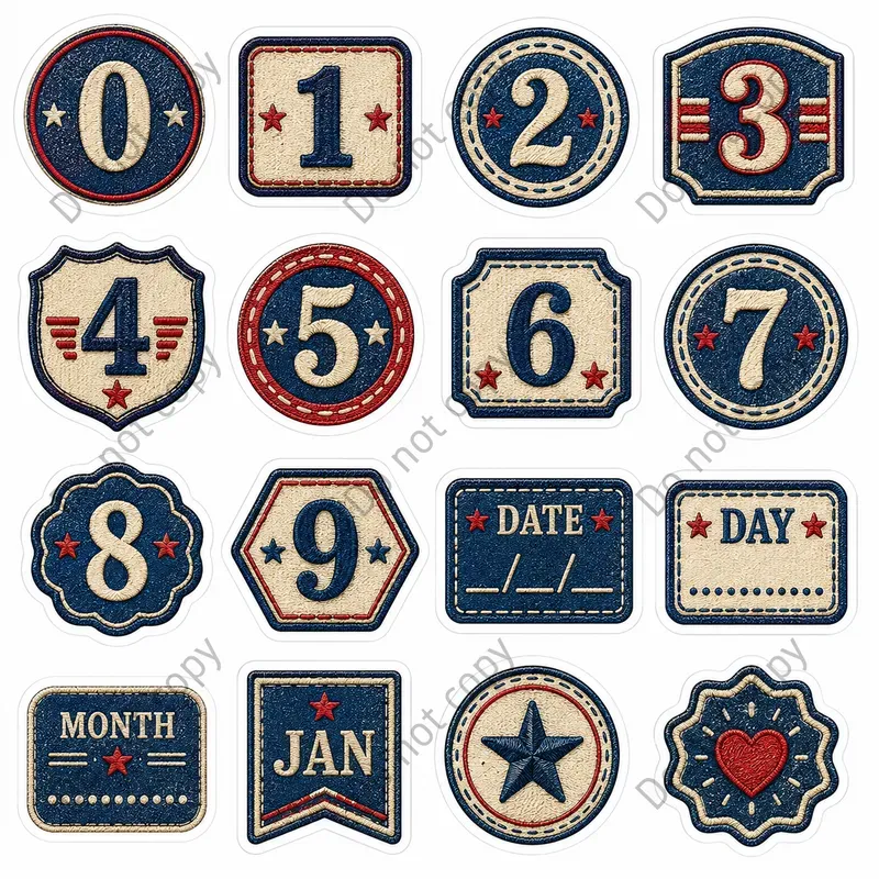 Ledger Number Sticker Sheets