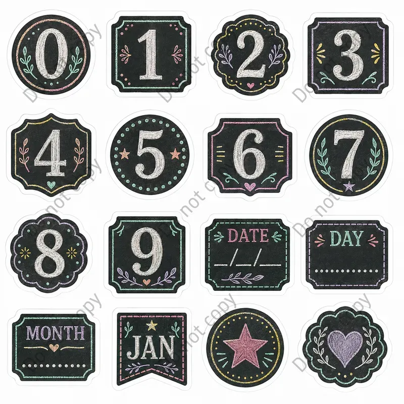 Ledger Number Sticker Sheets