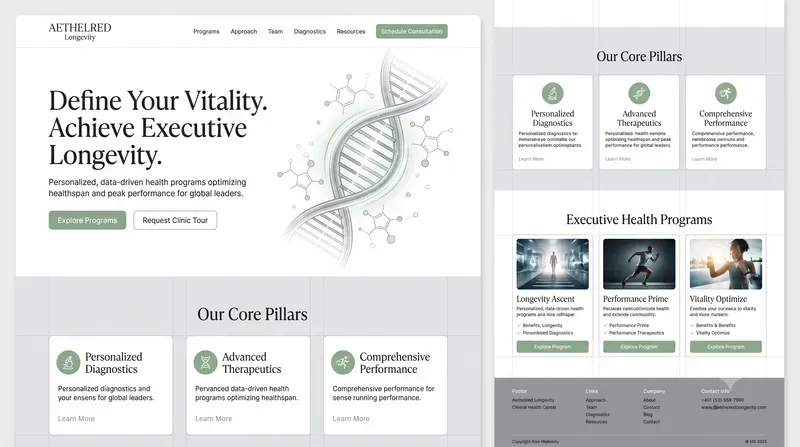 Premium Elite Landing Page UIs