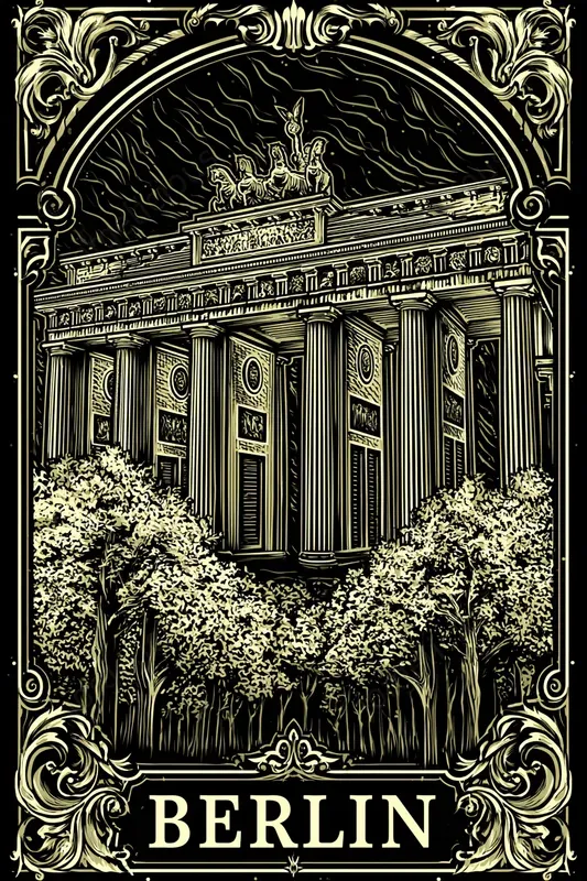 Engraved Vintage City Posters