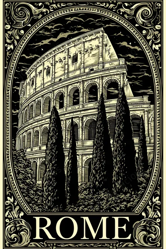 Engraved Vintage City Posters