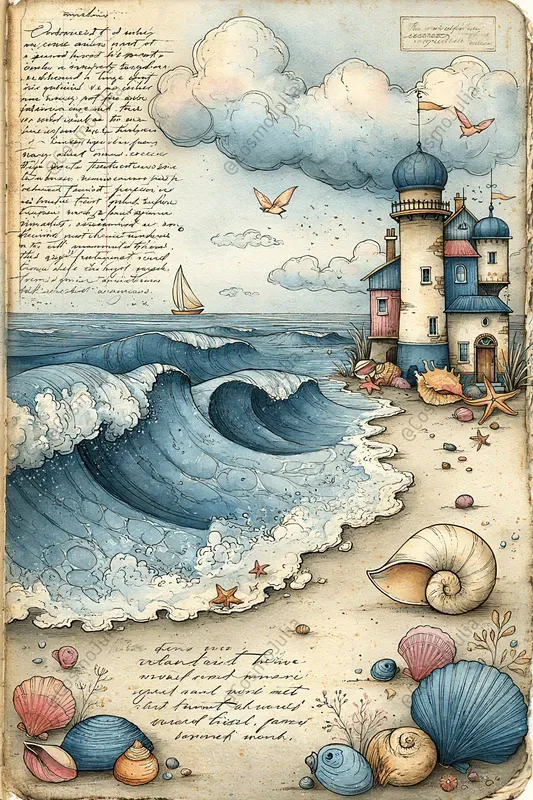 Nautical Junk Journal Pages