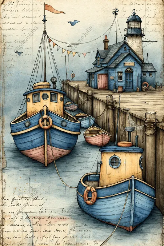Nautical Junk Journal Pages