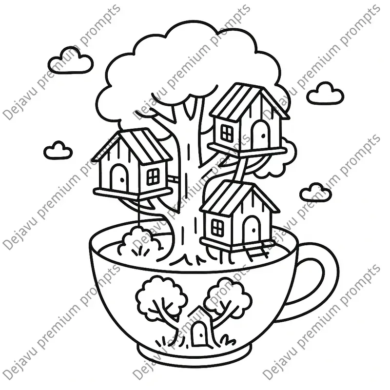 Magic Tiny Worlds Coloring Books