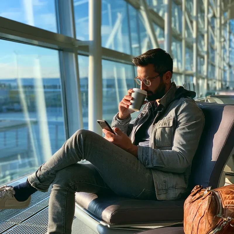 Modern Airport Elegance Travel Visuals