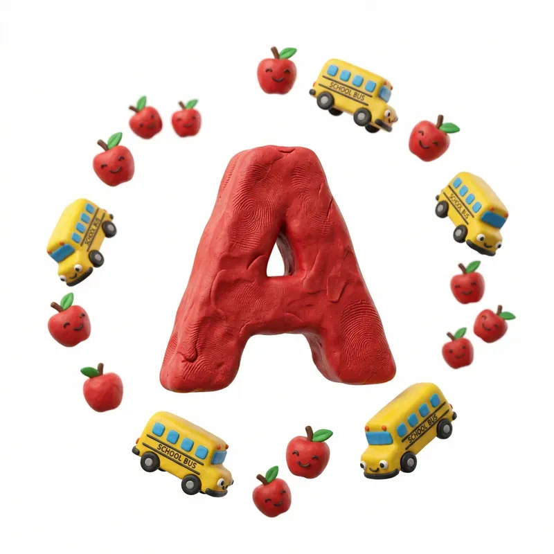 3D Clay Letter Number Anatomy Kits