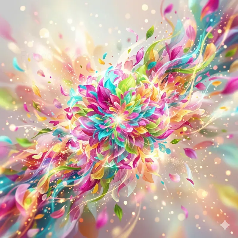 Abstract Spring Energy Bursts