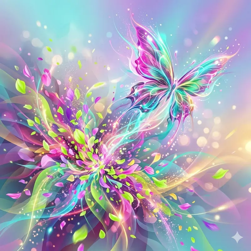 Abstract Spring Energy Bursts