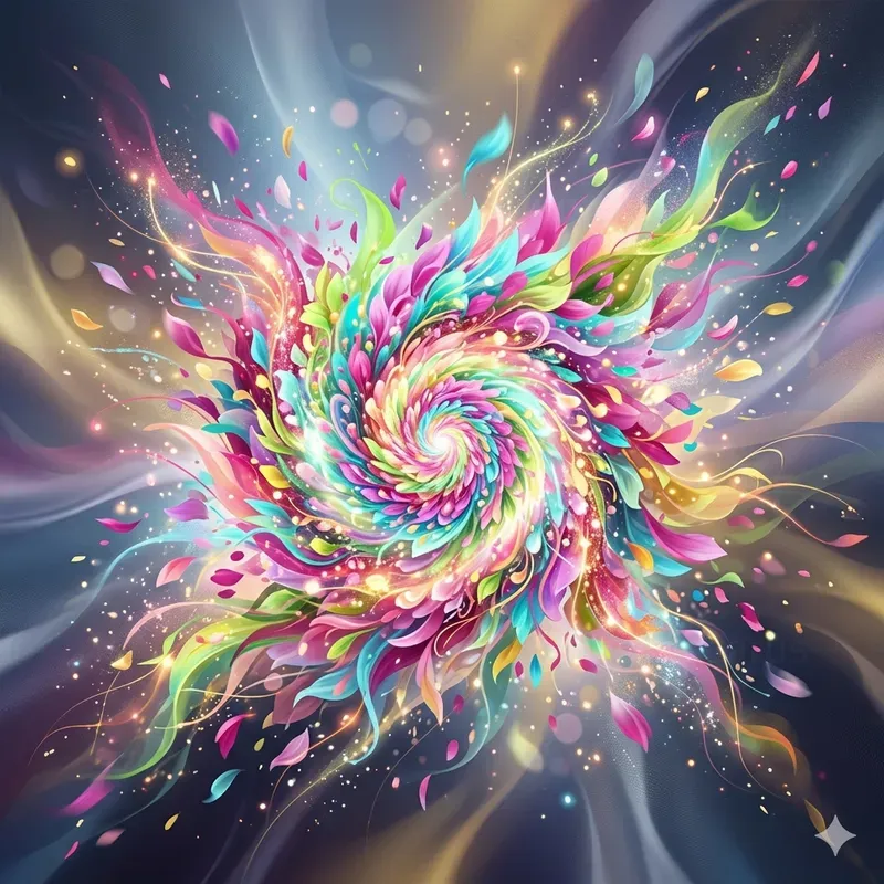 Abstract Spring Energy Bursts