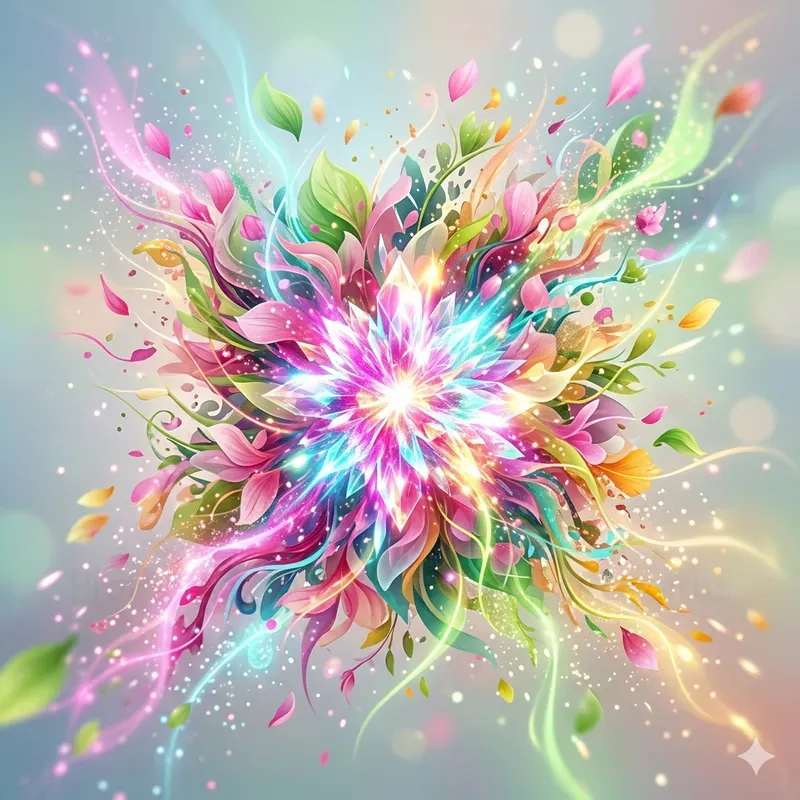 Abstract Spring Energy Bursts