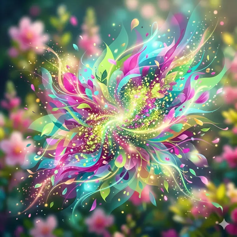 Abstract Spring Energy Bursts