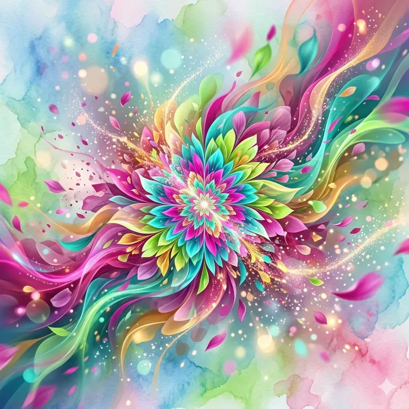 Abstract Spring Energy Bursts