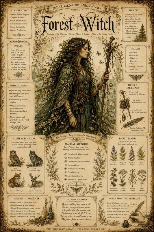 Vintage Herbal Character Art