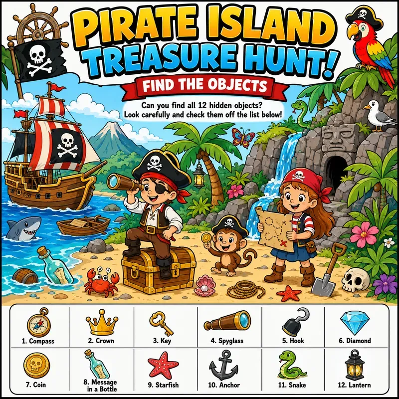 Hidden Objects Adventure Pages
