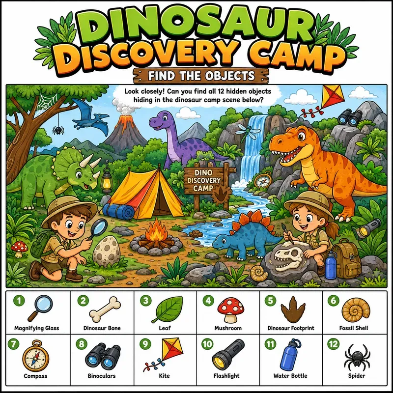 Hidden Objects Adventure Pages