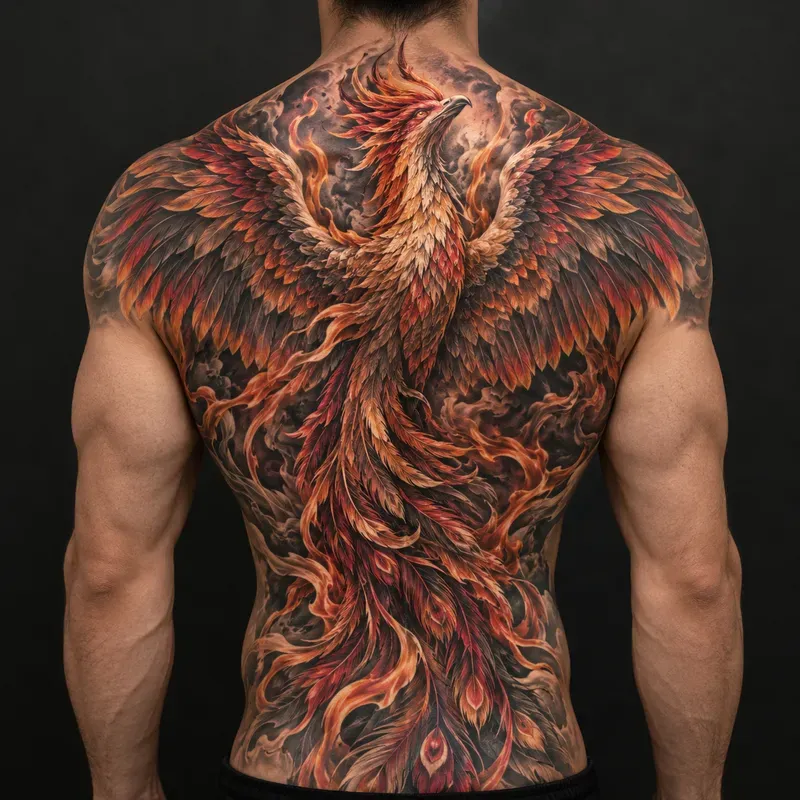 Majestic Winged Back Tattoos